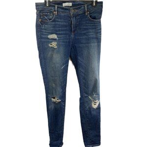 Loft Modern Skinny Women's Denim Jeans Distressed 26/2